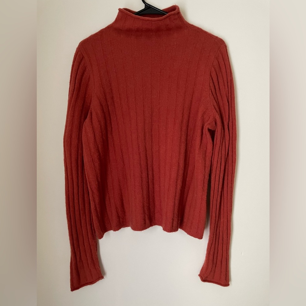 Orange Mockneck Madewell Sweater, Size XL